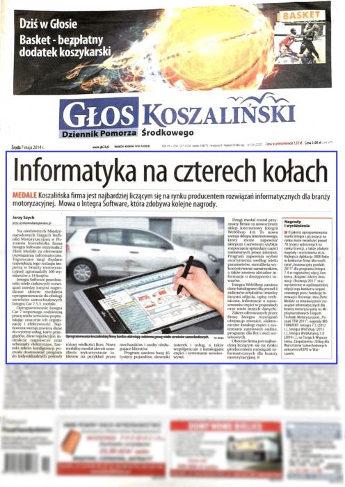 Głos Koszaliński 52014 Informatyka na czterech kołach