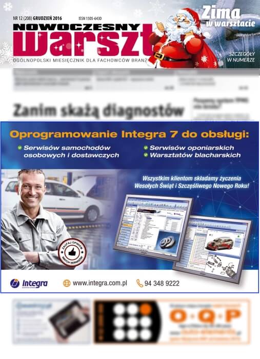 Nowoczesny Warsztat 12/2016 Oprogramowanie Integra 7